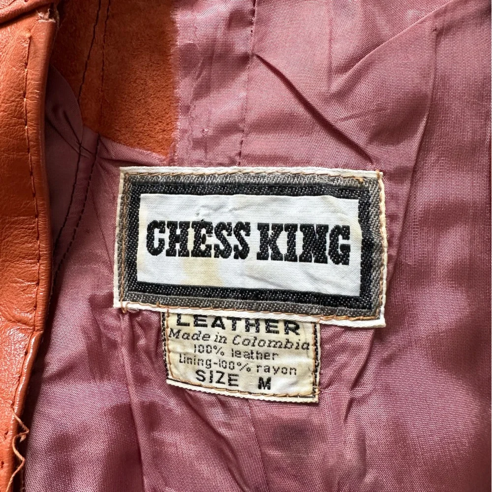 Sick vintage Brown Leather Vest - Picture 3 of 3